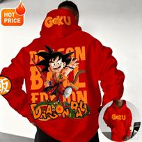 Son Goku Dragon Ball Autumn Harajuku Men Hoodie Streetwear Women Vintage Winter Oversized Hooded Sweatshirt Long Sleeve Unisex XL orange