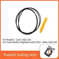 For Tesla Model Y/3/3+ Juniper 2025 Car Body Sealing Strip B/C Pillar Skylight Sound Insulation Rubber Strip Accessories black