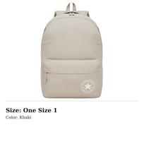 Converse Polyester Backpack Large Unisex Khaki 10025962-A29 One Size 1 chaki