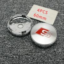 4 vnt. 60 mm modifikuotas ratlankio dangtelis Padangos centrinis logotipas Audi A1 A2 A3 A4 A5 A6 A7 A8 Q2 Q3 Q5 Q7 - Automobilio rato centrinis dangtelis gray
