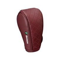 1 vnt. Automobilio pavarų perjungimo rankenėlės dangtelis Shifter apsauginis dėklas Automobilio stilius Skoda Octavia MK2 MK3 2 3 Fabia Karoq Kodiaq Superb Rapid raudona