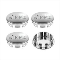 4 vnt./rinkinys Rūdžių nepraleidžiantys prisegami ratų centriniai dangteliai Jeep Renegade Compass Wrangler JK Patriot Grand Cherokee SRT sidabras
