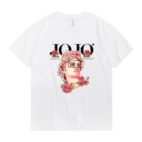 JoJo Steel Ball Run Gyro Zeppeli T-Shirt Vintage Washed Cotton Graphic Tee Unisex Oversized Crew Neck Short Sleeve Anime Streetwear Top Merch XXL white