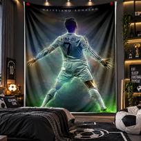 Sieninis gobelenas su Cristiano Ronaldo atspaudu Audinys svetainei, miegamajam, namų dekoravimui 180cmx230cm