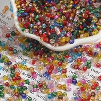 Spalvos Čekijos stiklo karoliukai Krištoliniai Sėklų Karoliukai Apvalios Skylės Karoliukai Pasidaryk pats papuošalams Rankų darbo 3mm 500pcs