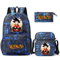3 vnt./rinkinys Anime Dragon Ball kuprinė su pečių krepšiu pieštuko dėklu berniukui mergaitei Back to School Bookbag Wome Travel Bag Mochila