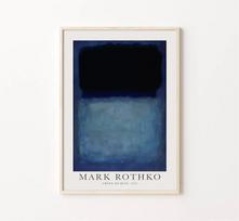 Abstraktūs drobės paveikslai Mark Rothko spaudiniai Graffiti Minimalizmas Meno plakatai ir spaudiniai Sienos meno paveikslai svetainei Cuadros 40cm×60cm NoFrame black