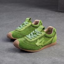 Johnature Tikros Odos Laisvalaikio Sportiniai Batai Su Minkštu Padu Patogūs Retro Moteriški Plokščiapadžiai Batai 35 žalia