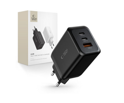 Tech-Protect C65W įkroviklis 2x USB-C PD 65W / USB-A QC 3.0 - juodas