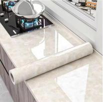 Lipni marmuro plėvelė - Vandeniui/aliejui atsparūs PVC tapetai virtuvės sienelėms ir stalviršiams - Nulupkite ir klijuokite 40x300cm