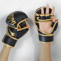 Kovinės pirštinės MMA puspirštės bokso pirštinės PU oda Kovai su pirštinėmis Kovinės pirštinės Suaugusiųjų Muay Thai Konkurencijos pirštinė S  for child beige