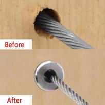 Stainless-Steel Protector-Sleeves Cable-Railing-Kit for 1/8 Grommet Deck T316 Marine-Grade 10pcs