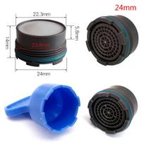 16.5/18.5/19/21.5/22/24MM Faucet Aerator With Removal Wrench Water Saving Tap Part Built-in Bubbler Filter Kitchen Basin Fitting black
