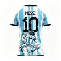2026 Messi gerbėjo dovana Nr.10 futbolo marškinėliai rungtynių komplektas Vasaros sportiniai vyriški marškinėliai Vaikų drabužiai Marškinėliai Y2k Moteriški dviračių marškinėliai 5XL blue