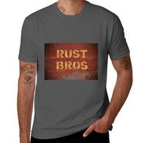 Rust Bros Logo From Rust Valley Restorers Tshirt Casual Minimalist Short Sleeve Top 4XL brown