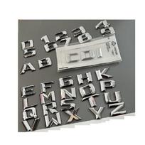Chromo DIY 3D raidės, skaičiai, bagažinės emblemos, ženkleliai Mercedes Benz AMG A B C E CLK CLS CL G GLK GLS GLE GLC S SLK SL A white