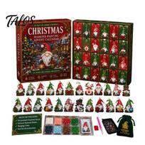 Halloween Ritual Countdown Box Gnome Advent Calendar, Christmas DIY Faux Diamond Art Complete Set Craft Kit, Handmade Hanging Ornaments for B brown