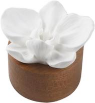 Essential Oil Passive Flower Diffuser Mini Ceramic Essential Oil Small Diffuser Phalaenopsis Porcelain Aromatherapy Diffusers for Home Office white
