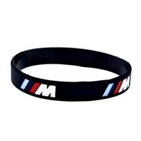 Madingas BMW M serijos ženkliuko apyrankė Sportinė vyrams moterims Guminė rankos grandinėlė BMW Performance BMW M Power M3 M5 X1 X3 X5 X6 x7 black