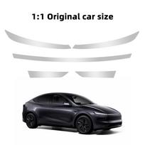 For Tesla Model Y 2025 2026 Front Headlight Daytime Running Light Protective Film Scratch Resistant Car Parts Accessories Transparent