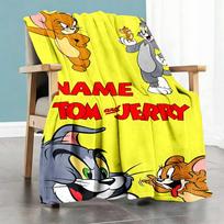 Warner Bros. Works (16) Customize Text Blanket Throw Customizable Blanket Soft & Cozy Suitable for Home Decor Livingroom Chair Nap 80cmx120cm