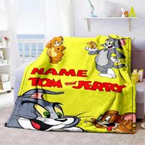 Warner Bros. Works (16) Customize Text Blanket Throw Customizable Blanket Soft & Cozy Suitable for Home Decor Livingroom Chair Nap 150cmx180cm