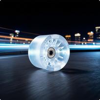Skateboard Wheel with Bearing Transparent Longboard Translucent Wheels balta
