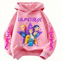 Cute Cartoon Huntrx Mira Rumi Zoey Kids HoTeen Girlsodie Hip Hop Long Sleeve Sweatshirt For 160 pink