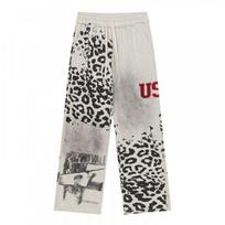 Vintage Washed Zip-Up Hoodie Matching Joggers Set Unisex Streetwear Casual Outfit Medium white
