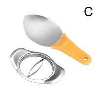 Creative Mangos Cutter Fruit Splitter Tools Mangos Knife Mangos Corer Stainless Steel Mangoes Slicer Peeler Gadgets Kitchen Tool C white