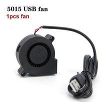 Dual 7cm 5cm 5015 7515 7530 USB 5V 50mm 50mm 75mm Powered DC turbo Blower Cooling Fans with 2 in 1 USB Cable for AV Receiver DVR 1x 5015 fan black