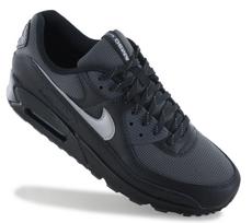 Nike Air Max 90 - Atspindintys - Vyriški sportbačiai Batai Juodi IQ0291-010 ORIGINALūs EU 49.5 US 15 juoda