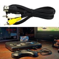 Av Cable Audio Video Cable Rca Cord For Sega Mega Drive 1 For Genesis 1 1.8 Meters onesize black