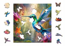 „Puzzled“ medinė dėlionė „Kolibris“, 145 det., eko-HDF, unikalios formos