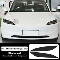 For Tesla Model 3 Highland 2024 PPF Headlight & Taillight Film Black Transparent Anti-scratch Self-healing Protection Stickers Black Headlight white