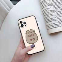 MH129 Pusheens Katės dėklas Samsung Note 20 10 S25 Plus Ultra Lite FE A51 A52 A53 A71 A72 A73 M20 M30 M21 M31 M51 A11 A70 A56 A26 Samsung A26 5G rusvai geltona