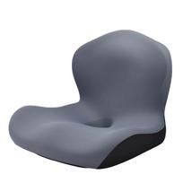 Ergonomic Memory Foam Car Seat Cushion With Lumbar Back Support Breathable Ice Silk Fabric For Driving Comfort tamsiai pilka spalva