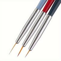 Round Synthetic Paint Brushes, Fine Line Drawing Pens for Watercolor, Oil & Acrylic Painting - Nylon Bristles, Wood Handle Art Tools gray