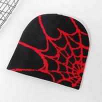 Mezgimo voratinklio dizaino kepurė Beanie kepuraitės vyrams moterims Puloverio kepurė Y2k Gotiška šilta kepurė Beanie Nauja Hip-hop gatvės kepurė One Size gray