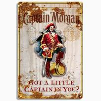 Mfoever Tin Sign HD Tin Sign Vintage Rum  Pirate Wall Decor  Havana Club Captain Morgan Kraken Retro Metal Poster for Bar Pub Man Cave 20x30