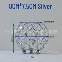 European Style Hollow Crystal Candlestick with Salt Stone Lampshade for Bar Counter Decoration. gray