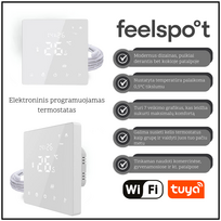 Elektroninis programuojamas termostatas FEELSPOT WTH22.16 NEW WiFi Tuya