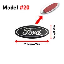 For Ford Fiesta Focus 2 3 Mondeo Edge Ranger Fusion Kuga S-MAX Transit Car Front Grille Emblem Rear Trunk Logo Badge Accessories CVY1 black