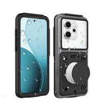 Diving Swim 15 Meter Deep Waterproof Case For Reno 14 Pro 13 12 11 10 Pro with Phone Button TPU PC&Case & Screen Protector&OPPO Reno13 juoda