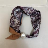 French Pearl Necklace Magnetic Clasp Lazy Scarf Women Pendant Neck Warmer Clavicle Chain Accessory A3 gray