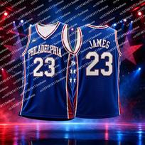 2026 Nauji James 23 Filadelfijos Krepšinio Marškinėliai Tinklelio Rankovių Neturintys Vyriški Retro Sporto Gerbėjo Apranga Vintage Streetwear Vaikams Tank Top XL