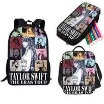 Taylor Swift Elementary And Secondary School School Bag Backpack Children'S Meal Bag Pencil Case Set