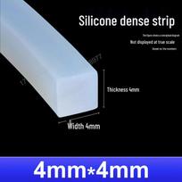 Aukštai temperatūrai atspari neslystanti raudona silikoninė sandarinimo juosta White 4mm*4mm (per meter)