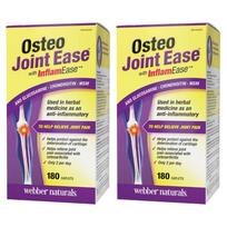 Weber Naturals Osteo Joint Easy Gliukozaminas Chondroitinas MSM Kanada 180 Kapsulių, 2 Buteliukai, 2 vnt., 180 Tablečių