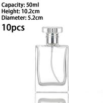 10 vnt. 30/50 ml kvepalų buteliukai, auksiniai, sidabriniai, tušti buteliukai, purškikliai, nešiojami kvepalų dozatoriai A5